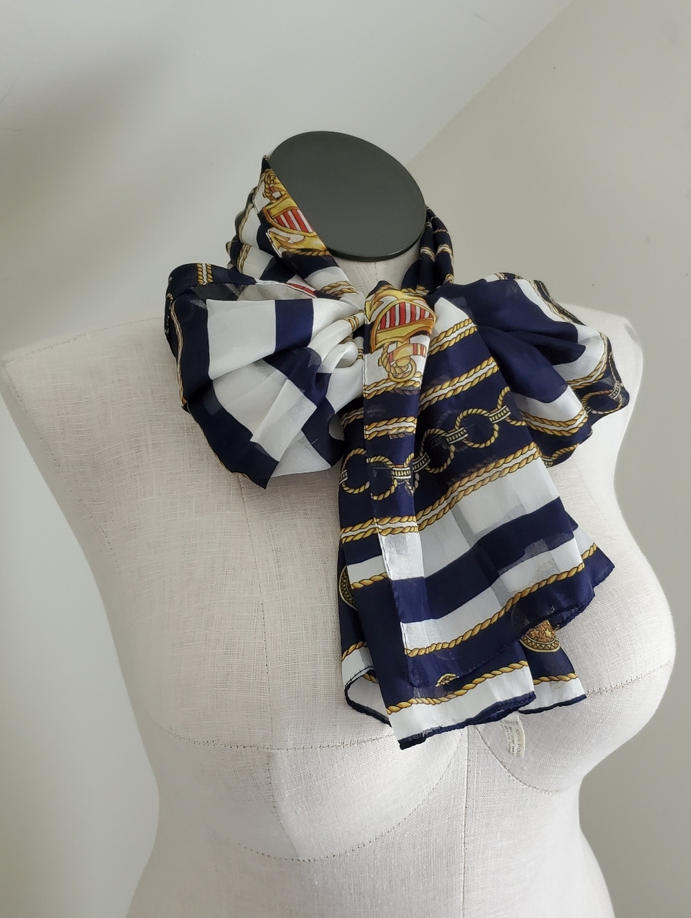Nautical Stripe Chiffon Scarf